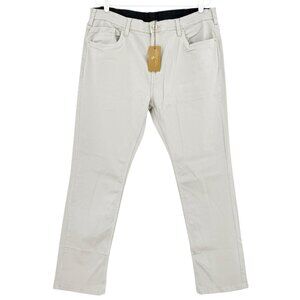 Elliot Mulryan Men's Stretch Flat Front Straight Leg Grey Chino Pants 38x32 NWT